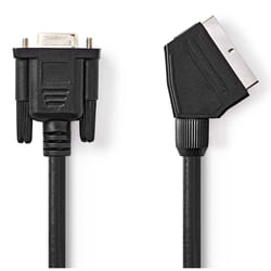 Nedis CVGL31550BK20 Câble SCART 2 m SCART (21-pin) VGA (D-Sub) Noir