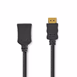 Nedis CVGL34090BK50, 5 m, HDMI Type A (Standard), HDMI Type A (Standard), Compatibilité 3D, 10,2 Gbit/s, Noir