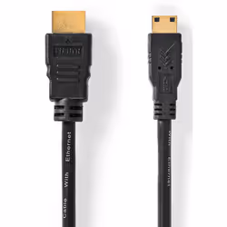 Nedis CVGL34500BK15, 1,5 m, HDMI Type A (Standard), HDMI Type C (Mini), 10,2 Gbit/s, Canal de retour audio (ARC, Audio Return ...