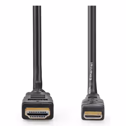 Nedis CVGL34500BK15 câble HDMI 1,5 m HDMI Type A (Standard) HDMI Type C (Mini) Noir