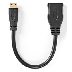 Nedis CVGB34590BK02 câble HDMI 0,2 m HDMI Type A (Standard) HDMI Type C (Mini) Noir