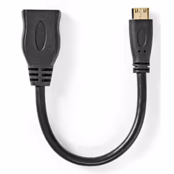 Nedis CVGB34590BK02 câble HDMI 0,2 m HDMI Type A (Standard) HDMI Type C (Mini) Noir