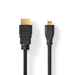 Nedis CVGL34700BK15 câble HDMI 1,5 m HDMI Type A (Standard) HDMI Type D (Micro) Noir