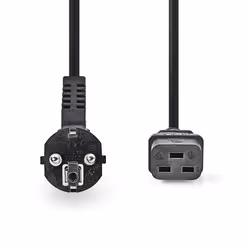 Nedis CEGL10300BK20 câble électrique Noir 2 m Prise d'alimentation type C IEC C19