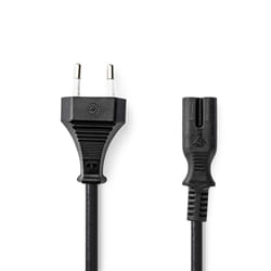 Nedis CEGL11040BK05 câble électrique Noir 0,5 m Coupleur C7