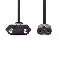 Nedis CEGL11040BK05 câble électrique Noir 0,5 m Coupleur C7