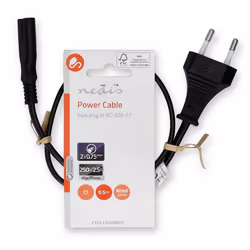 Nedis CEGL11040BK05 câble électrique Noir 0,5 m Coupleur C7