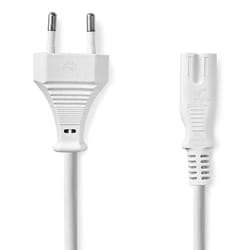 Nedis CEGL11040WT20 câble électrique Blanc 2 m Prise d'alimentation type C IEC 320