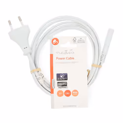 Nedis CEGL11040WT20 câble électrique Blanc 2 m Prise d'alimentation type C IEC 320