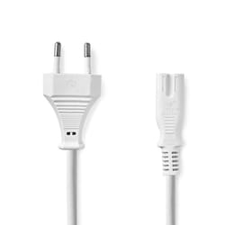 Nedis CEGL11040WT30 câble électrique Blanc 3 m Prise d'alimentation type C IEC 320