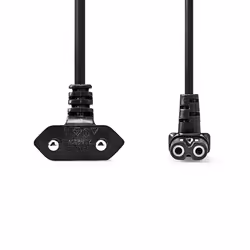 Nedis CEGL11075BK20 câble électrique Noir 2 m Prise d'alimentation type C Coupleur C1