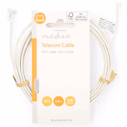 Nedis TCGL90200WT20 câble de téléphone 2 m Blanc