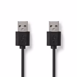 Nedis CCGL60001BK20, 2 m, USB C, USB C, USB 2.0, 480 Mbit/s, Noir