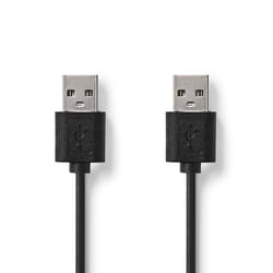 Nedis CCGL60001BK20 câble USB 2 m USB 2.0 USB C Noir