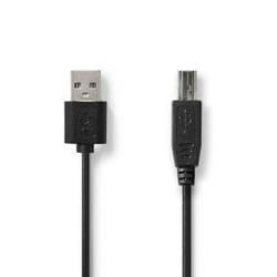 Nedis CCGL60101BK20 câble USB USB 2.0 2 m USB A USB B Noir