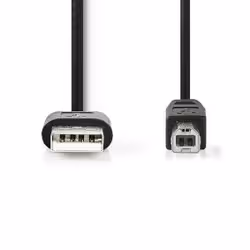 Nedis CCGL60101BK20 câble USB USB 2.0 2 m USB A USB B Noir