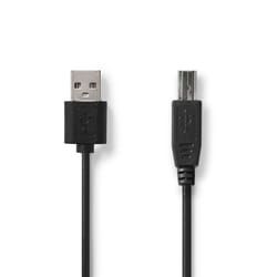 Nedis CCGL60101BK30 câble USB 3 m USB 2.0 USB A USB B Noir
