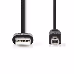 Nedis CCGL60101BK30 câble USB 3 m USB 2.0 USB A USB B Noir
