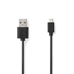 Nedis CCGL60501BK10 câble USB 1 m USB 2.0 USB A Micro-USB B Noir