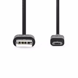 Nedis CCGL60501BK10 câble USB 1 m USB 2.0 USB A Micro-USB B Noir