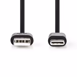 Nedis CCGL60601BK10 câble USB 1 m USB 2.0 USB A USB C Noir