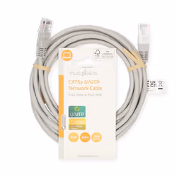 Nedis CCGL85101GY30 câble de réseau Gris 3 m Cat5e U/UTP (UTP)
