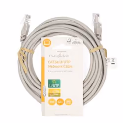 Nedis CCGL85101GY50 câble de réseau Gris 5 m Cat5e U/UTP (UTP)