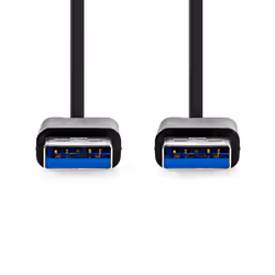 Nedis CCGB61000BK20 câble USB 2 m USB 3.2 Gen 1 (3.1 Gen 1) USB A Noir