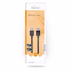 Nedis CCGB61000BK20 câble USB 2 m USB 3.2 Gen 1 (3.1 Gen 1) USB A Noir