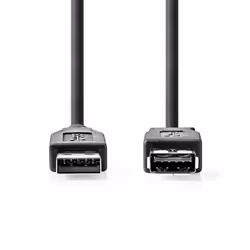 Nedis CCGL61010BK20 câble USB USB 3.2 Gen 1 (3.1 Gen 1) 2 m USB A Noir
