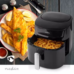 Nedis KAAF170BK friteuse Unique 7,2 L Autonome 1800 W Friteuse d’air chaud Noir
