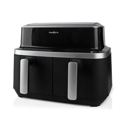Nedis KAAF320BK friteuse Double 4,2 L Autonome 2600 W Friteuse d’air chaud Noir