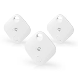 Nedis Lot de 3 Tracker d'Objets Bluetooth avec Alarme Sonore et une Portée 40 m Blanc