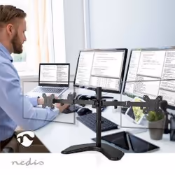 Nedis MMDOSD110BK support d'écran plat pour bureau 32" Noir