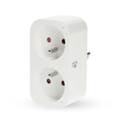 NEDIS Double Prise Connectée SmartLife - Blanc