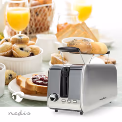 Nedis KABT400AL grille-pain 7 4 part(s) 1450 W Argent