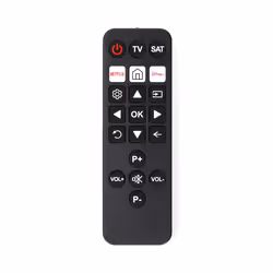 Nedis TVRC23SNBK, TV, IR Wireless, Appuyez sur les boutons, Noir