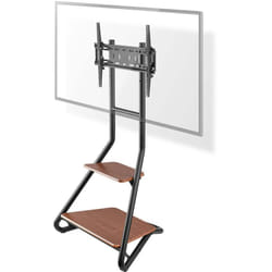 Nedis - Support tv sur Pied 37 - 75 ' Poids d'écran maximal pris en charge: 40 kg Bauhaus Design Hauteurs pré-fixées réglables Acier / mdf Marron /