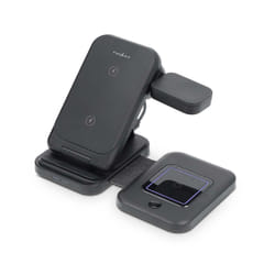 Nedis WDCHAQ15W110BK chargeur d'appareils mobiles Smartphone, Smartwatch Noir USB Recharge sans fil Charge rapide Intérieure