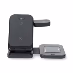 Nedis WDCHAQ15W110BK chargeur d'appareils mobiles Smartphone, Smartwatch Noir USB Recharge sans fil Charge rapide Intérieure