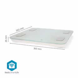 Nedis SmartLife Rectangle Blanc Pèse-personne électronique - Vue supplémentaire 7