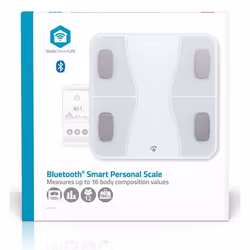 Nedis SmartLife Rectangle Blanc Pèse-personne électronique - Vue supplémentaire 8