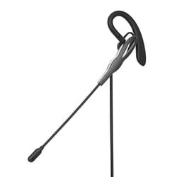 Nedis CHSTUM210BK écouteur/casque Avec fil Crochets auriculaires, Ecouteurs Bureau/Centre d'appels USB Type-C / USB Type-A Noir, Gris