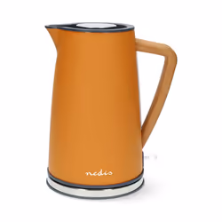Nedis KAWK510EOR, 1,7 L, 2200 W, Orange, Acier, Indicateur de niveau d'eau, Sans fil
