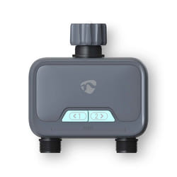 Contrôleur dArrosage Sans Fil Bluetooth 2 Zones IPX5 SmartLife Nedis Gris