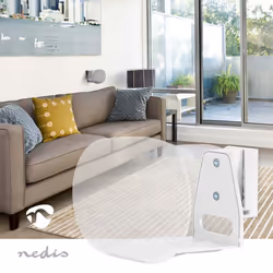 Nedis SPMT5900WT support de haut-parleurs Mur Acrylonitrile-Butadiène-Styrène (ABS), Métal Blanc