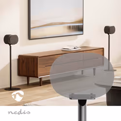 Nedis SPMT5950BK support de haut-parleurs Sol Acrylonitrile-Butadiène-Styrène (ABS), Métal Noir