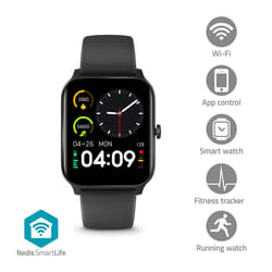 Nedis BTSW30BK smartwatche et montre de sport 4,29 cm (1.69") LCD Numérique Écran tactile Noir