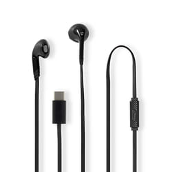Nedis HPWD4024BK écouteur/casque Avec fil Ecouteurs Appels/Musique/Sport/Au quotidien USB Type-C Noir