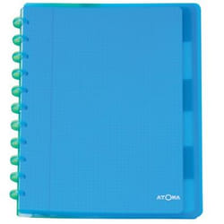 Atoma Cahier A4+ Quadrillé 5x5mm avec Intercalaires (Couleurs aléatoires)
